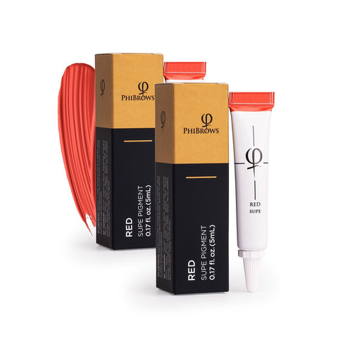 PhiBrows Red SUPE Pigment 5ml - 2pcs