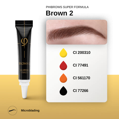 PhiBrows Brown 2 SUPER - 2pcs