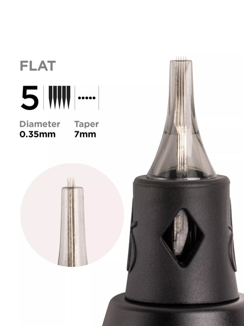 Phi Black Cartridge 0.35 5F, 7mm taper - 10pcs