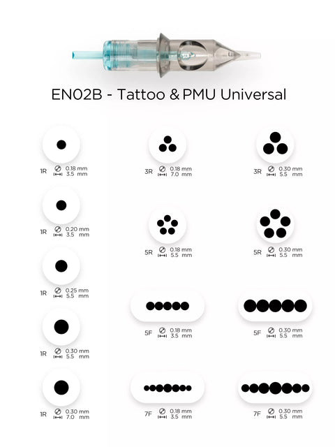 PMU Cartridges 0.20 1R, 3.5mm taper (EN02B) 20 pcs