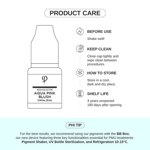 Aqua Pink Blush PMU pigment 10ml