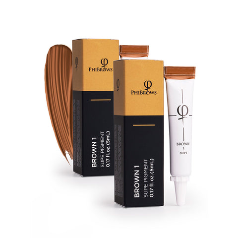 PhiBrows Brown 1 SUPE Pigment 5ml - 2pcs